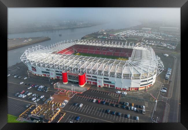 The Riverside Stadium Framed Print by Apollo Aerial Photography