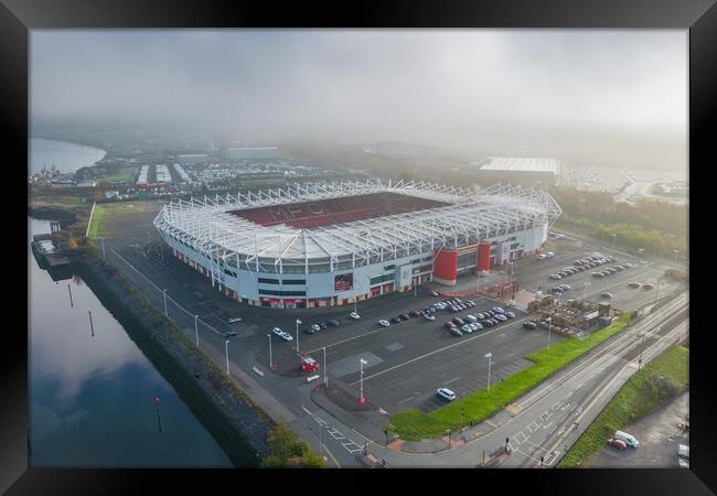 The Riverside Stadium Framed Print by Apollo Aerial Photography