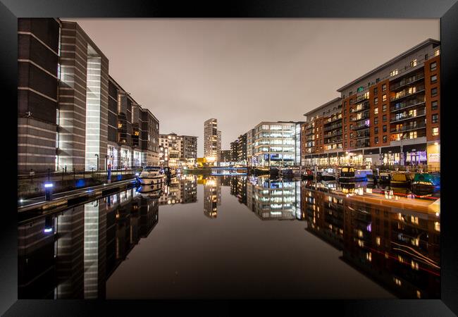 Leeds Dock Warm Tones Framed Print by Apollo Aerial Photography