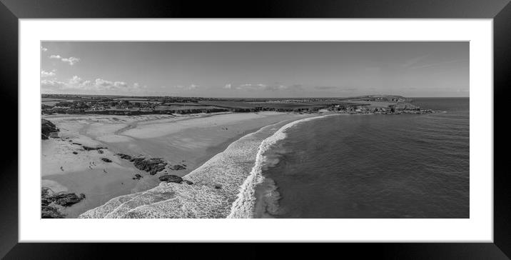 Harlyn Bay Cornwall Framed Mounted Print by Apollo Aerial Photography