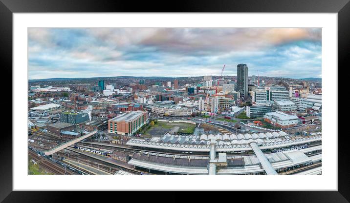 The City of Sheffield Framed Mounted Print by Apollo Aerial Photography