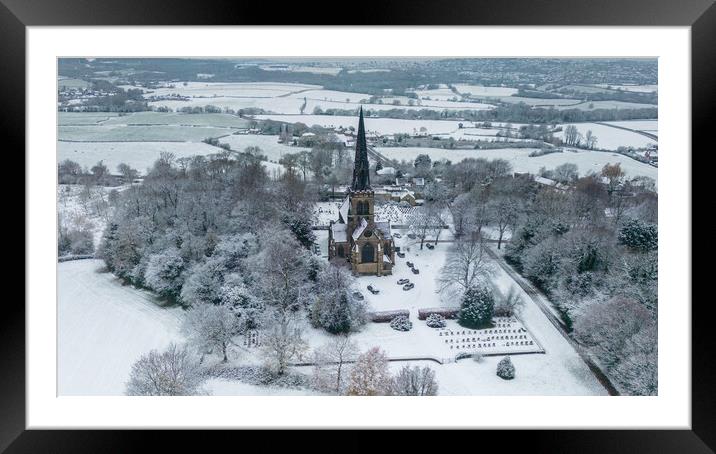 Wentworth Christmas Card Scene Framed Mounted Print by Apollo Aerial Photography
