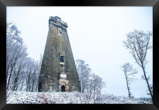 Hoober Stand In The Snow Framed Print by Apollo Aerial Photography