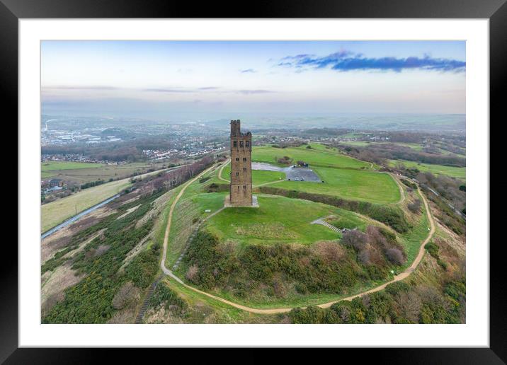 The Castle on the Hill Framed Mounted Print by Apollo Aerial Photography