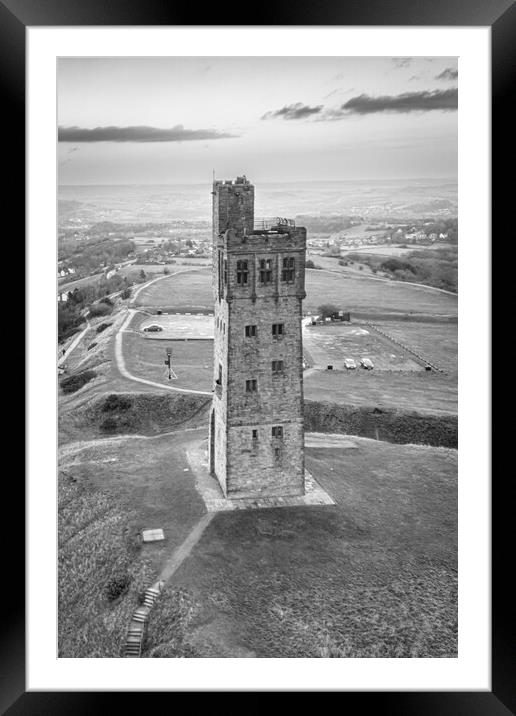 Victoria Tower Castle Hill  Framed Mounted Print by Apollo Aerial Photography