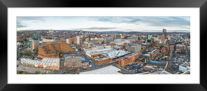 Sheffield Skyline A Different View Framed Mounted Print by Apollo Aerial Photography