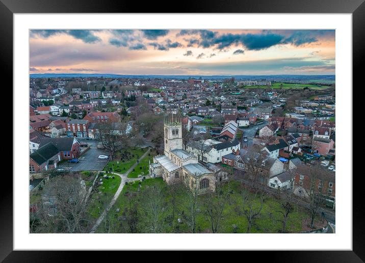 St Peters Church Framed Mounted Print by Apollo Aerial Photography