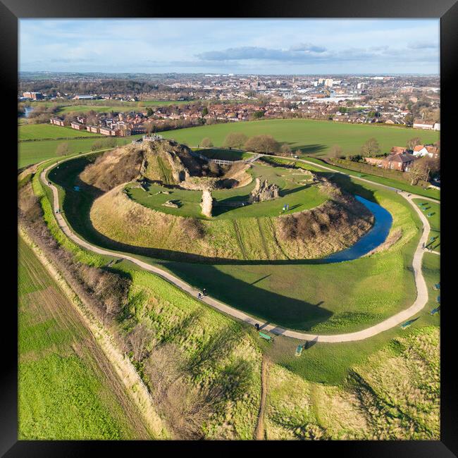 Sandal Castle Framed Print by Apollo Aerial Photography