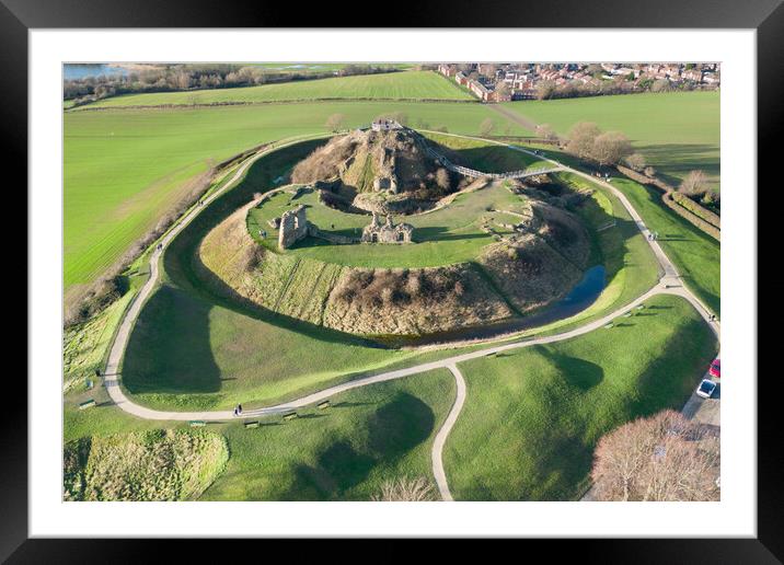 Sandal Castle Framed Mounted Print by Apollo Aerial Photography