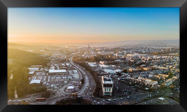 Chesterfield Sunrise Framed Print by Apollo Aerial Photography