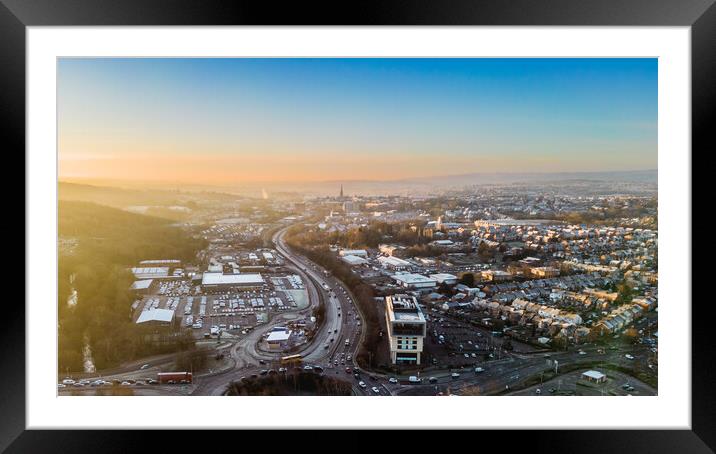 Chesterfield Sunrise Framed Mounted Print by Apollo Aerial Photography