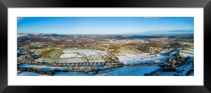 Huddersfield Panoramic Framed Mounted Print by Apollo Aerial Photography