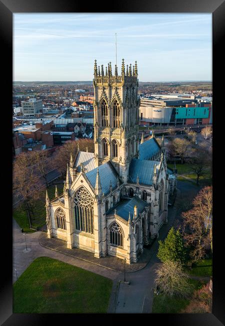 St Georges Church, Doncaster Framed Print by Apollo Aerial Photography