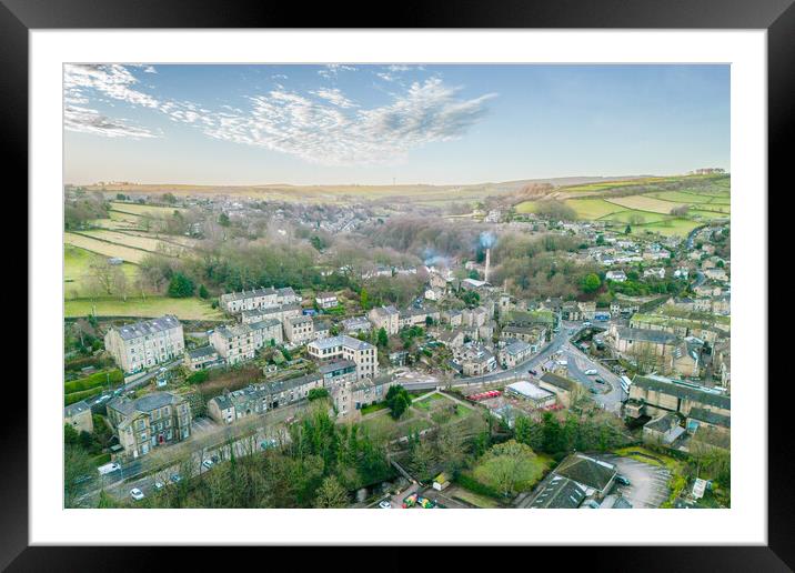Holmfirth Sunrise Framed Mounted Print by Apollo Aerial Photography