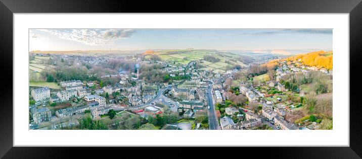Holmfirth Panorama Framed Mounted Print by Apollo Aerial Photography
