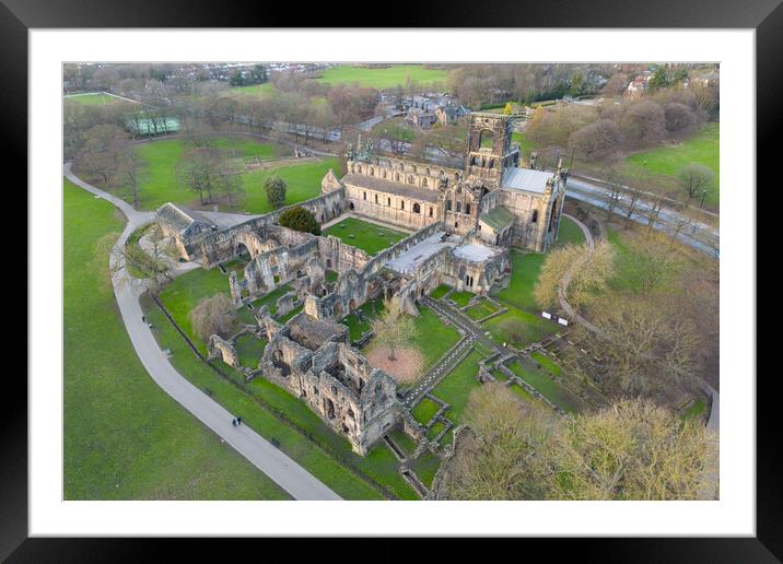 Kirkstall Abbey  Framed Mounted Print by Apollo Aerial Photography