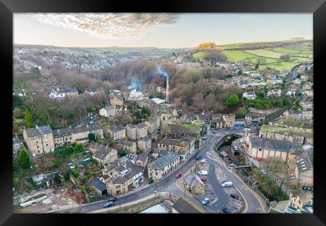 Holmfirth Framed Print by Apollo Aerial Photography