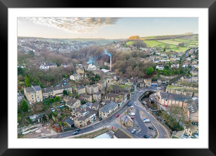 Holmfirth Framed Mounted Print by Apollo Aerial Photography