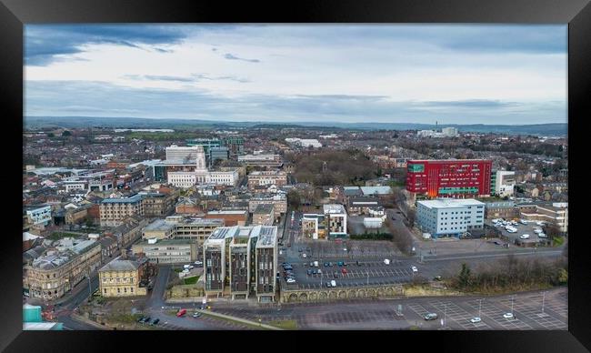 Barnsley Panorama Framed Print by Apollo Aerial Photography