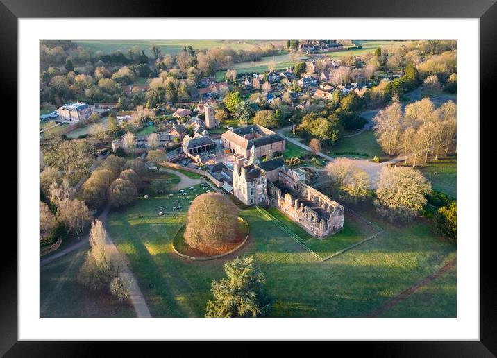 Rufford Abbey Framed Mounted Print by Apollo Aerial Photography