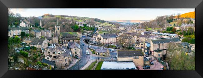 Holmfirth Framed Print by Apollo Aerial Photography