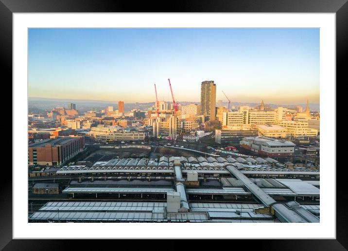 Sheffield Cityscape Framed Mounted Print by Apollo Aerial Photography