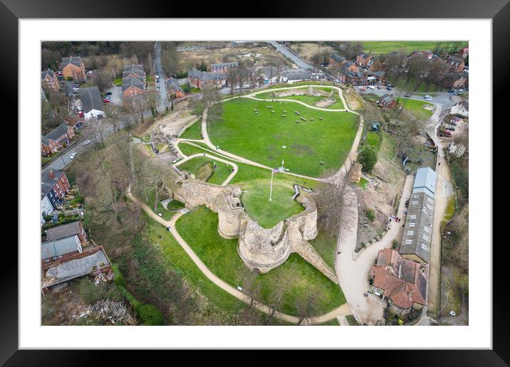 Pontefract Castle From The Air Framed Mounted Print by Apollo Aerial Photography