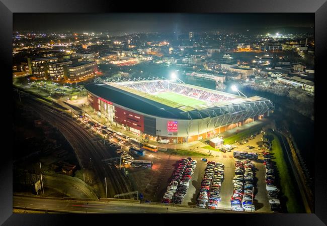 The New York Stadium Framed Print by Apollo Aerial Photography