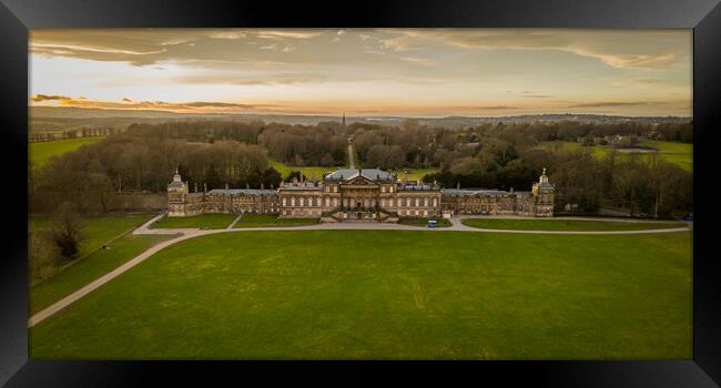 Wentworth Woodhouse Sunset Framed Print by Apollo Aerial Photography