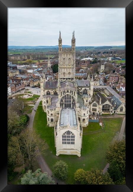 Gloucester Cathedral Framed Print by Apollo Aerial Photography