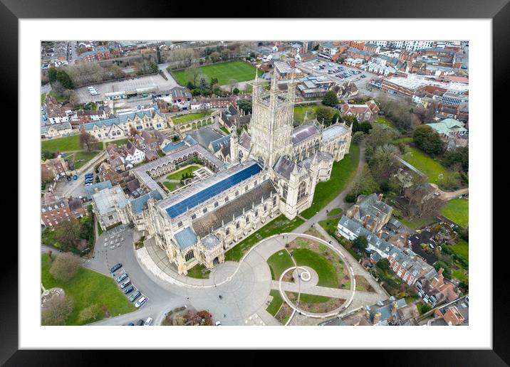Gloucester Cathedral Aerial Framed Mounted Print by Apollo Aerial Photography