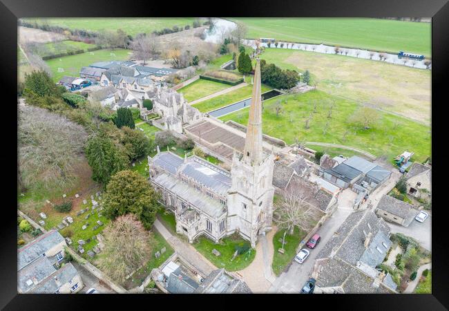 St Lawrence Church Lechlade Framed Print by Apollo Aerial Photography