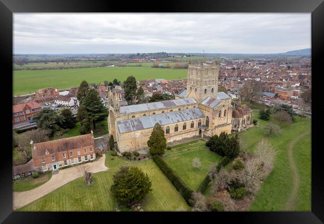Tewkesbury Abbey Framed Print by Apollo Aerial Photography