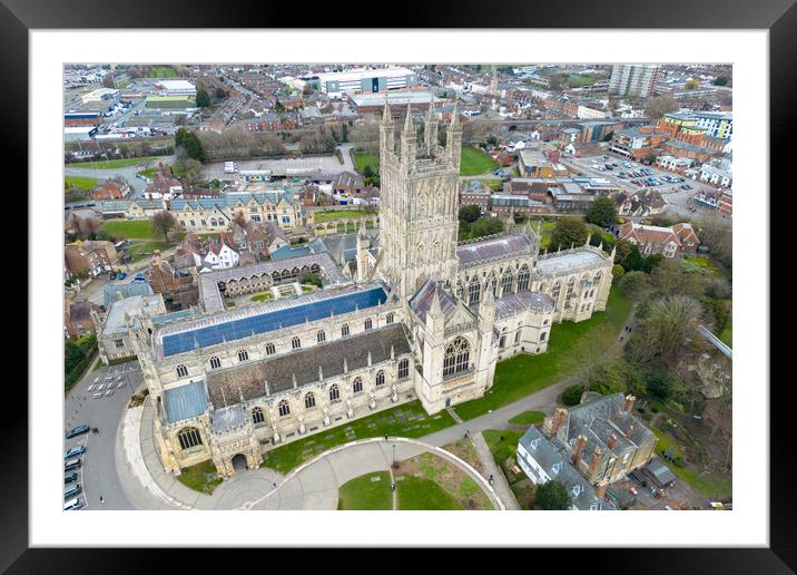 Gloucester Cathedral Aerial Framed Mounted Print by Apollo Aerial Photography