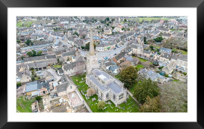 St Lawrence Church Lechlade Framed Mounted Print by Apollo Aerial Photography