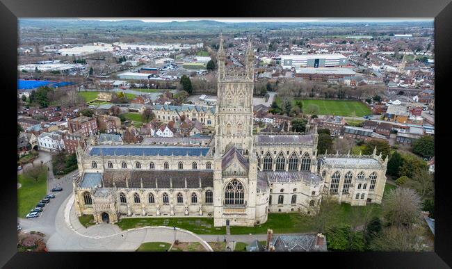 Gloucester Cathedral Framed Print by Apollo Aerial Photography