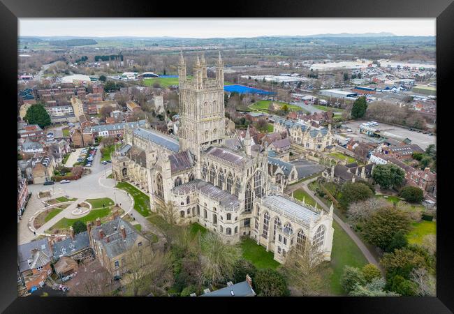 Gloucester Cathedral Framed Print by Apollo Aerial Photography