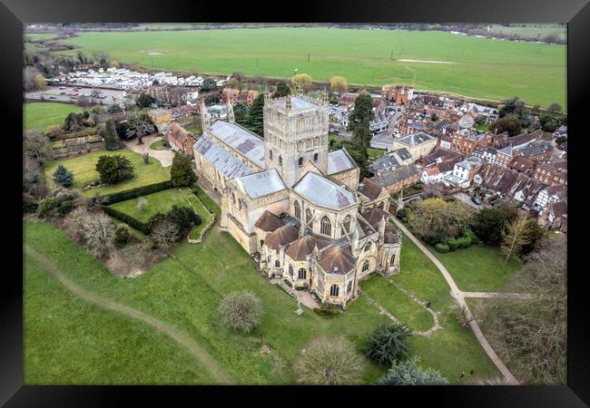 Tewkesbury Abbey Framed Print by Apollo Aerial Photography