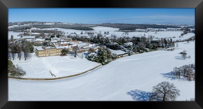 Cannon Hall Winter Snow Framed Print by Apollo Aerial Photography