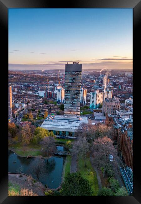Sheffield Arts Tower Framed Print by Apollo Aerial Photography
