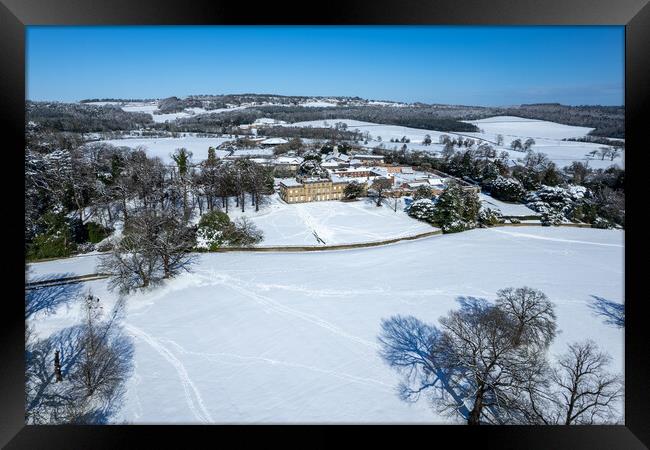 Cannon Hall Winter Scene Framed Print by Apollo Aerial Photography