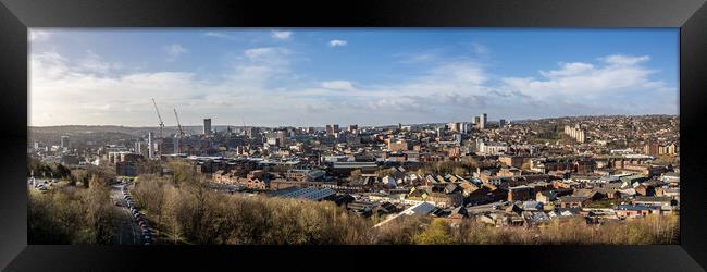 Sheffield Cityscape Panorama Framed Print by Apollo Aerial Photography
