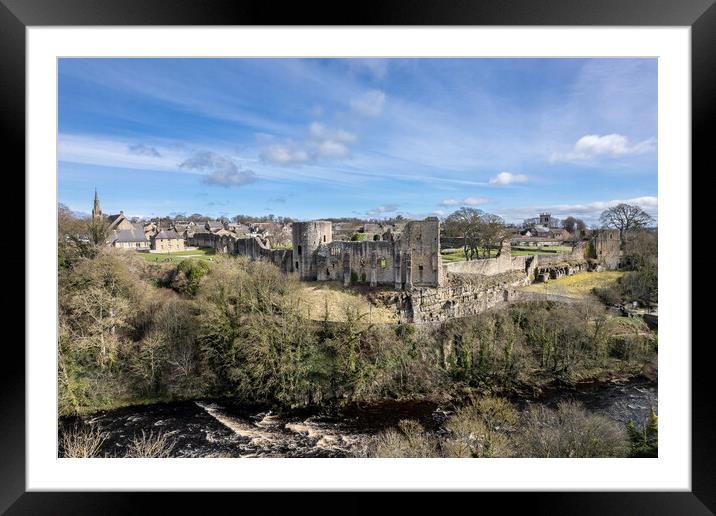 Barnard Castle Framed Mounted Print by Apollo Aerial Photography
