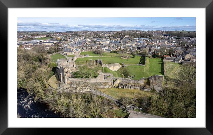 Barnard Castle Ruins Framed Mounted Print by Apollo Aerial Photography