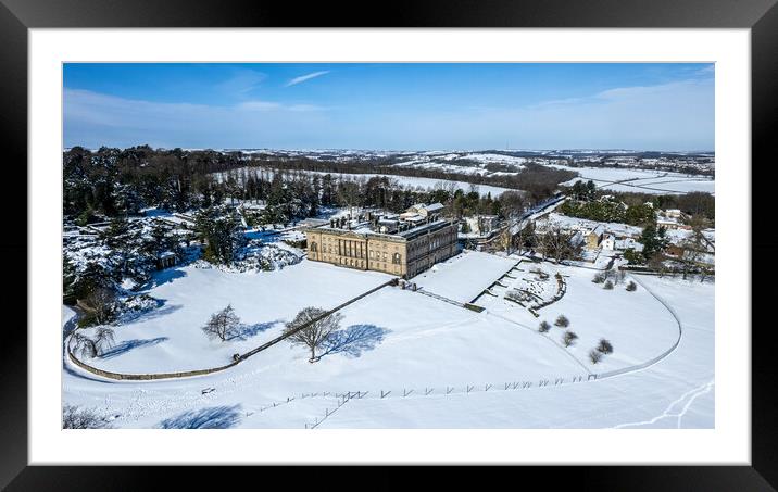 Wentworth Castle Winter Framed Mounted Print by Apollo Aerial Photography