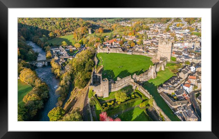 Richmond Castle North Yorkshire Framed Mounted Print by Apollo Aerial Photography