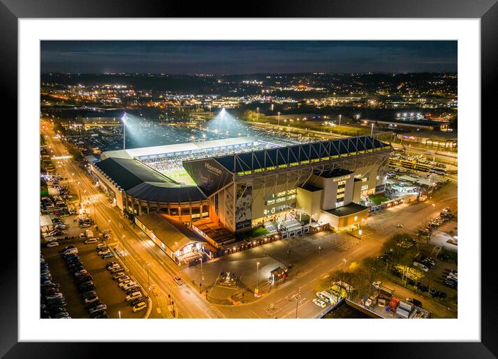 Elland Road Football Stadium Framed Mounted Print by Apollo Aerial Photography