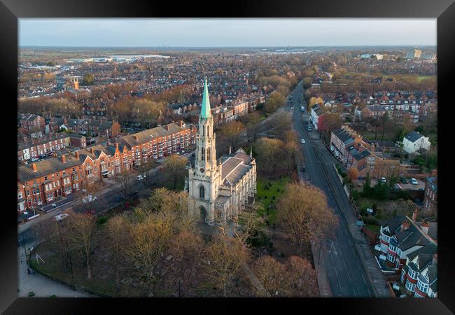 Christ Church Doncaster Framed Print by Apollo Aerial Photography