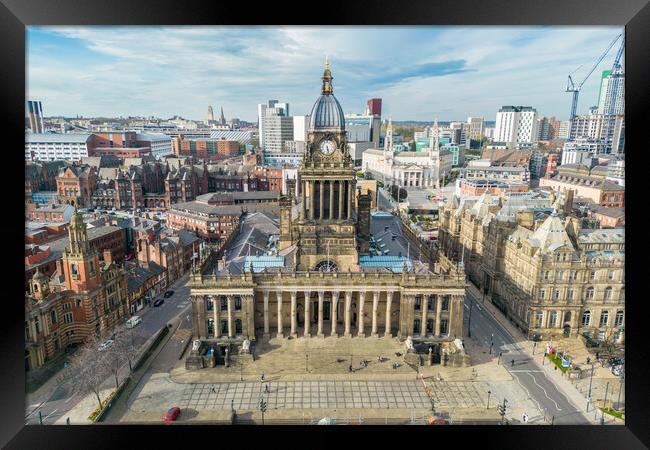 Leeds Town Hall From The Air Framed Print by Apollo Aerial Photography