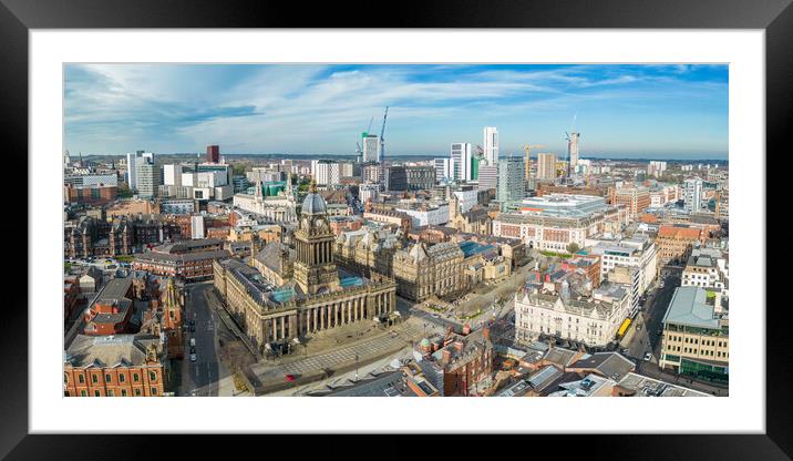 Leeds City Centre Framed Mounted Print by Apollo Aerial Photography
